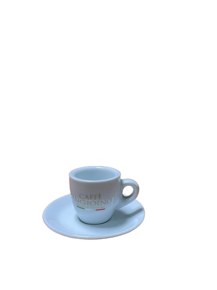 Set 6 Tazze espresso bianche Caffè Angioino